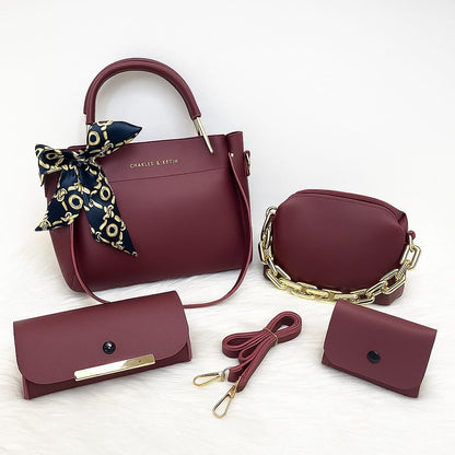 4-PCS  RABEN TAI PREMIUM LEATHER HANDBAGS