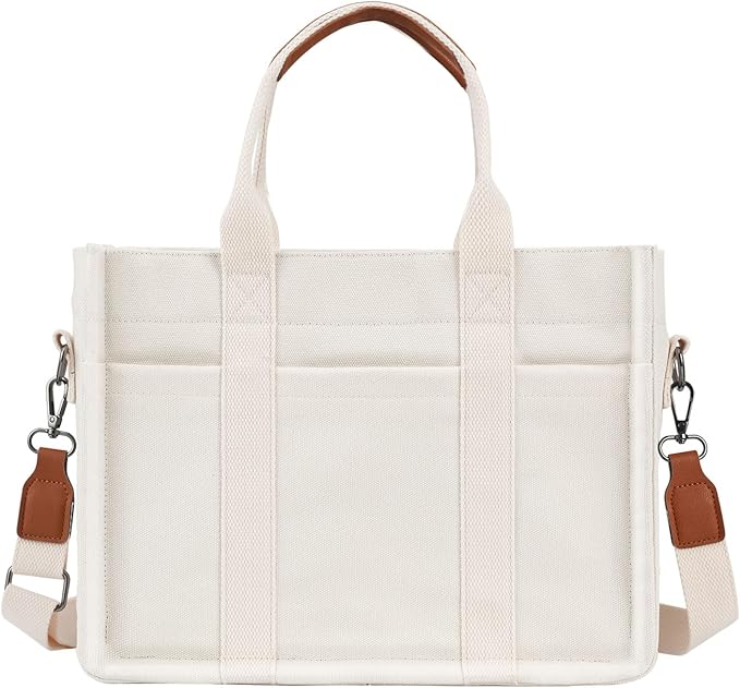 Tote Bag for Women with Zipper Closure & Individual Compartments for Work College for Teacher & Nurse