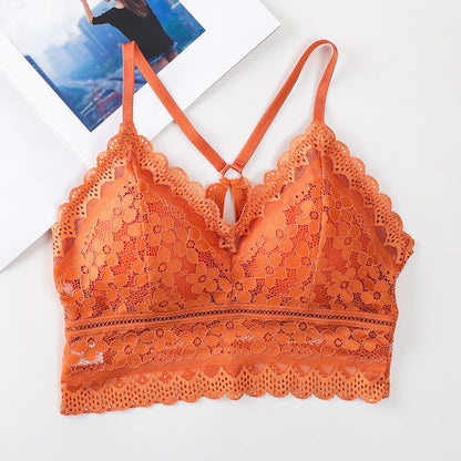 Sporty Push up Bra for Women Sexy Solid Seamless Bralette Chest Tube Tops Wire Free Brassiere Gathered Lingerie