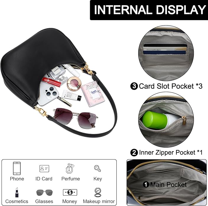 Shoulder Bag for Women Cute Hobo Purses and Handbags Retro Clutch Underarm Purse  Cute