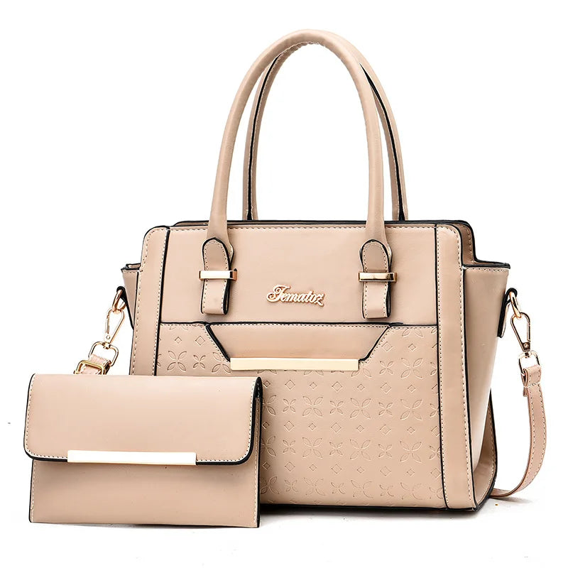 2024 Large Capacity Crossbody Composite Bag High Quality PU Single Shoulder Tote Bags Leather Embossed Women Fashion Handbags