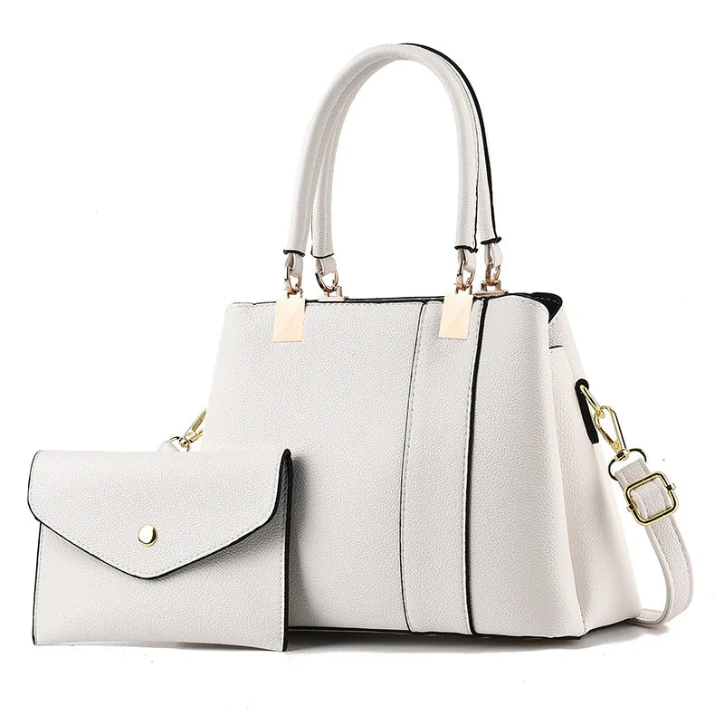 2024 New Female Crossbody Composite Bag Contrast Color Handbag Zero Wallet Large Capacity Designer Shoulder Bag Bolsa Feminina