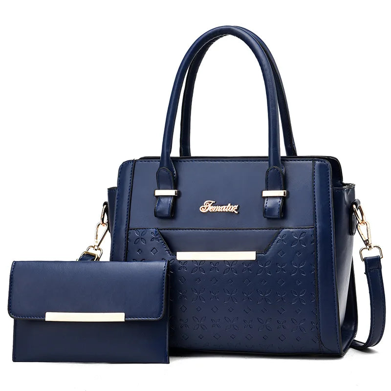 2024 Large Capacity Crossbody Composite Bag High Quality PU Single Shoulder Tote Bags Leather Embossed Women Fashion Handbags