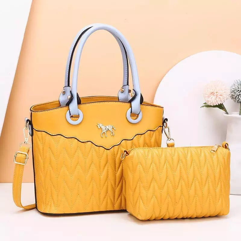 5 Pcs Ladies PU Leather Imported bag for Girls Hand Bag Set for Women in High Quality
