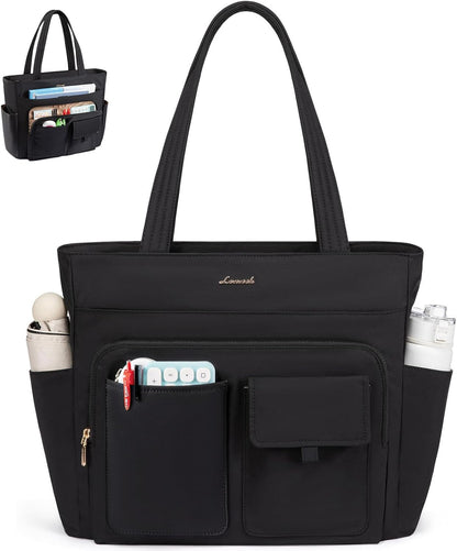 Bag for Women 15.6 Inch,Multi-pocket Teacher Tote Nurse Bag Work Tote Bag Computer Bags,Utility Large Purse Handbags with Laptop Compartments for Daily,College,Travel,Busiess,Office