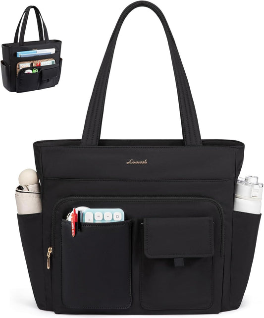 Bag for Women 15.6 Inch,Multi-pocket Teacher Tote Nurse Bag Work Tote Bag Computer Bags,Utility Large Purse Handbags with Laptop Compartments for Daily,College,Travel,Busiess,Office