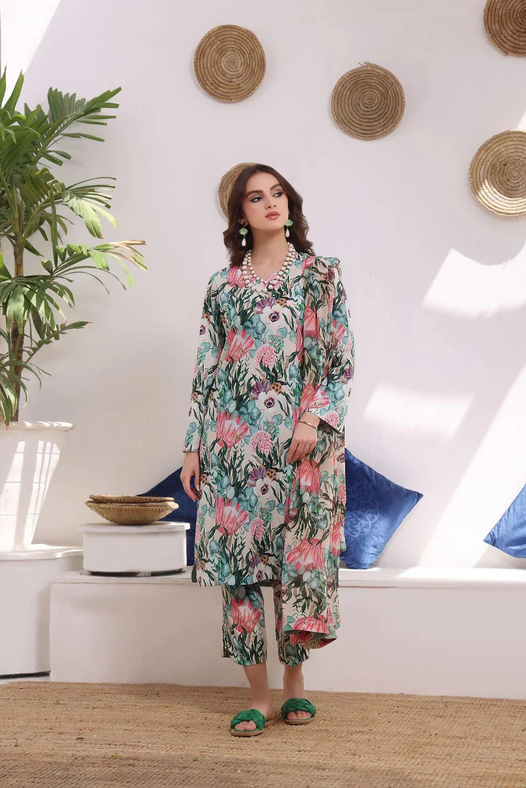 Unstitched Breeze Lawn Suit, All Over Stylish Printed Summer Wear Collection – Random Article VG- 97