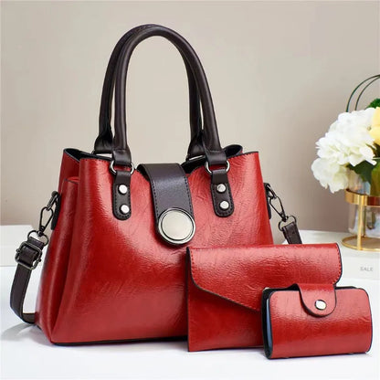 Women Handbag Tote Bag Ladies Large Capacity Shoulder Bags Designer 3 Piece Set Ladies Bag Travel Beach Shopping Bag