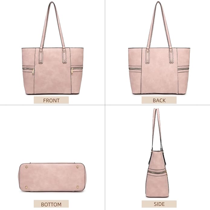 Purses and Handbags for Women Tote Bag Shoulder Bag Top Handle Satchel Purse Set with Wallet Large Work Tote 3pcs
