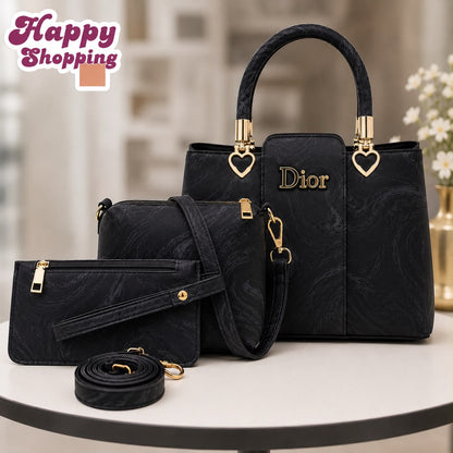 DiorMarbal Texture High Quality 3Pcs Shoulder Bag