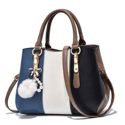 Fashion Three Color Patchwork Women's Bag New Elegant Women's Handbag Large Capacity Designer Shoulder Bag Women's Crossbody Bag