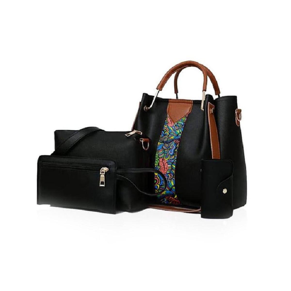 4 PIECE ELEGANT BAG Luxury Brand 4 Pcsset Women's Cross Body & Shoulder Bag - Large Capacity Women Bag Ladies Leather Tote Fashion Shoulder Bags for Women 2024
