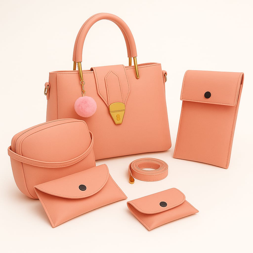 5-PCS AIRA  PREMIUM LEATHER HANDBAGS
