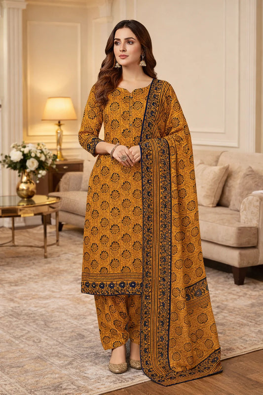 Unstitched Breeze Lawn Suit, All Over Stylish Printed Summer Wear Collection – Random Article VG- 20