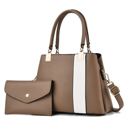 Luxury Handbags Messenger Bags Women Leather Tote Bags Quality Leather Ladies Luxury Designer 2 Piece Set Ladies Bags Handbag