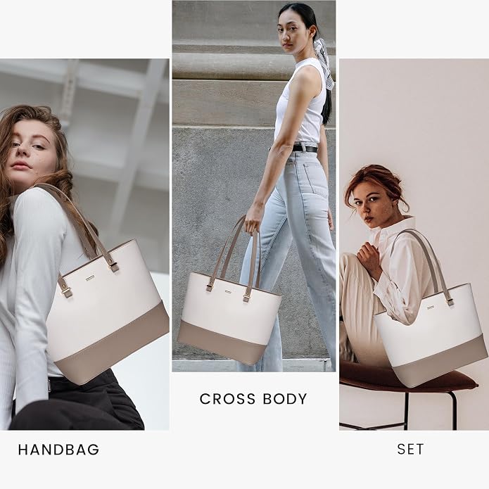 Handbags for Women Shoulder Bags Tote Satchel Hobo 3pcs Purse Set
