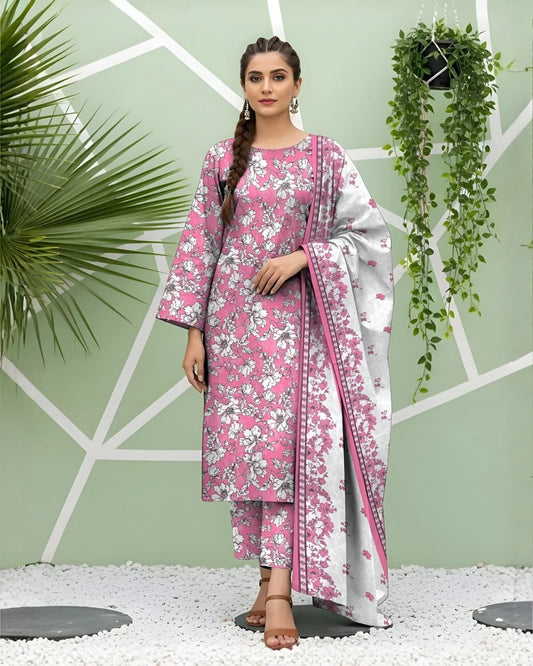 Unstitched Breeze Lawn Suit, All Over Stylish Printed Summer Wear Collection – Random Article VG- 82