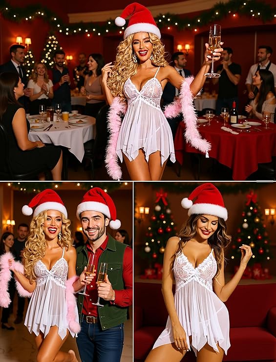 Lingerie for Women Lace Babydoll Sleepwear Boudoir Outfits