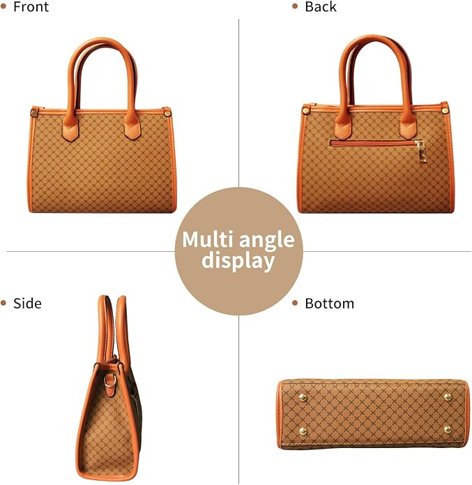 3Pcs Purses and Handbags Set for Women, Top Handle Satchel Shoulder Crossbody Tote Bag Purse with Wallet for Work