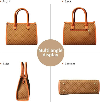 3Pcs Purses and Handbags Set for Women, Top Handle Satchel Shoulder Crossbody Tote Bag Purse with Wallet for Work