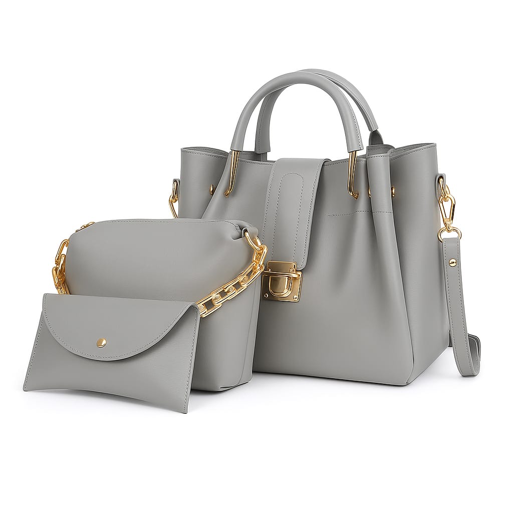 3-PCS PREMIUM LEATHER HANDBAGS