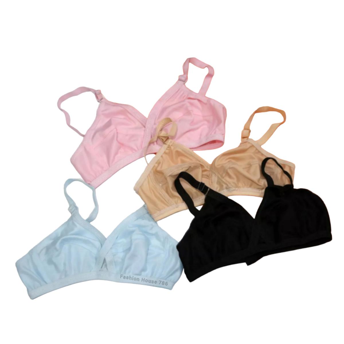 Pack of 4 Cotton Bras PC cotton Women Ladies Girls Classy Multi colour Printed