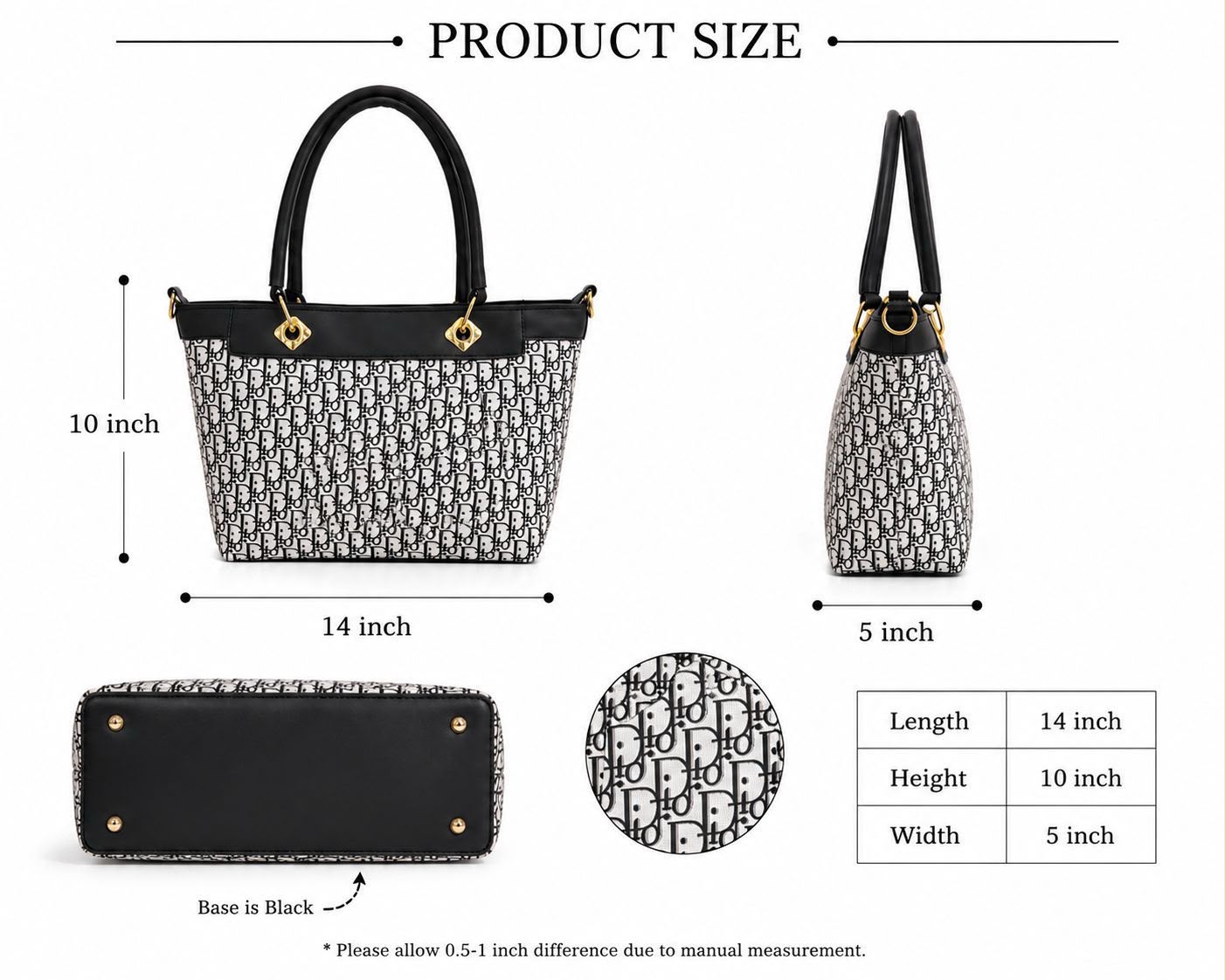 High Quality Medium Size Dior tote Bag With Adjustable Long Belt