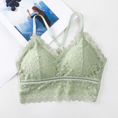 Sporty Push up Bra for Women Sexy Solid Seamless Bralette Chest Tube Tops Wire Free Brassiere Gathered Lingerie