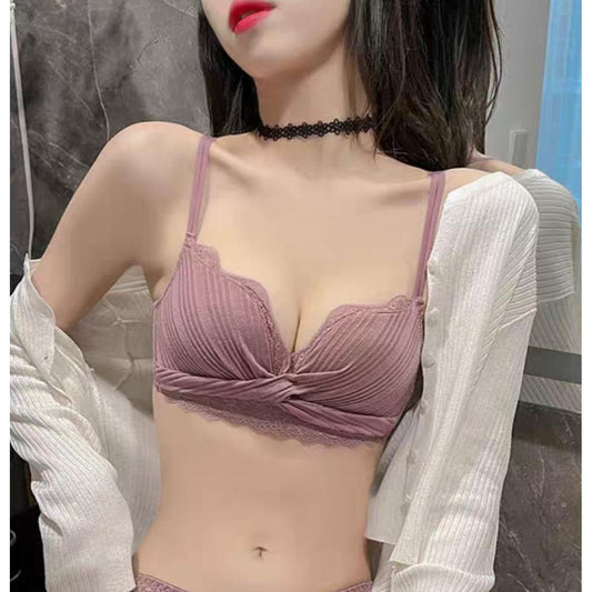 New Style Random Color Women Lace Push Up Cotton Double padded bra for women 32 to 42