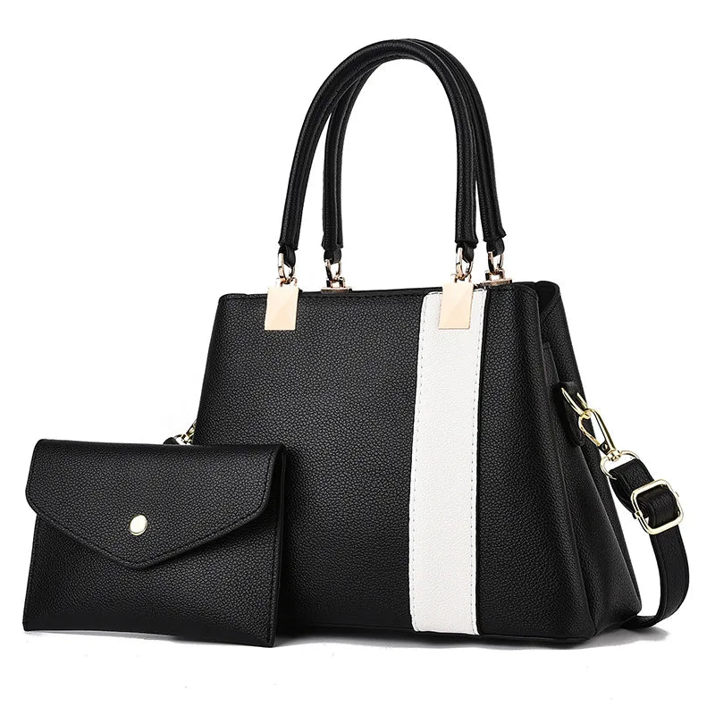 2024 New Female Crossbody Composite Bag Contrast Color Handbag Zero Wallet Large Capacity Designer Shoulder Bag Bolsa Feminina