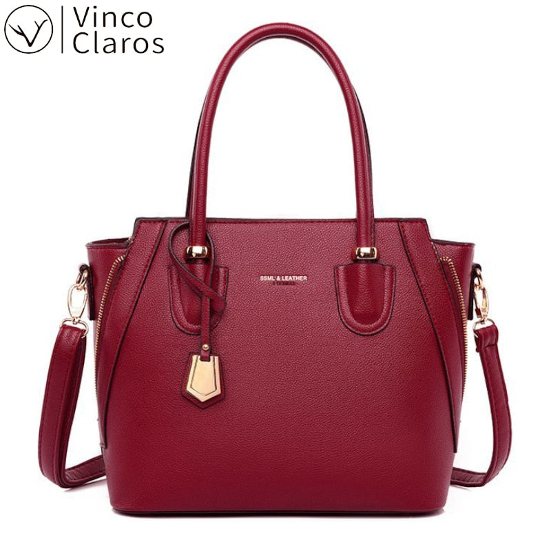 Designer Handbags High Quality Luxury PU Leather Shoulder Crossbody Bags for Women Large Capacity Top-handle Bag Brand Trend New