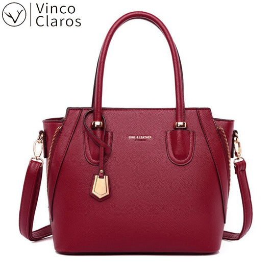 Designer Handbags High Quality Luxury PU Leather Shoulder Crossbody Bags for Women Large Capacity Top-handle Bag Brand Trend New