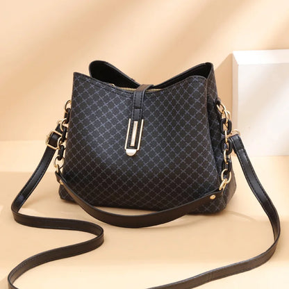 New Women's Bucket Bags Fashion Printed Women's Bag High Quality Boutique Ladies Crossbody Shoulder Bag Leather Women's Handbag
