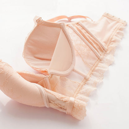New For Women Sexy Lingerie Lace Straps Bralette Cotton Panties Push Up Underwire Bra Sets Underwear Big Size