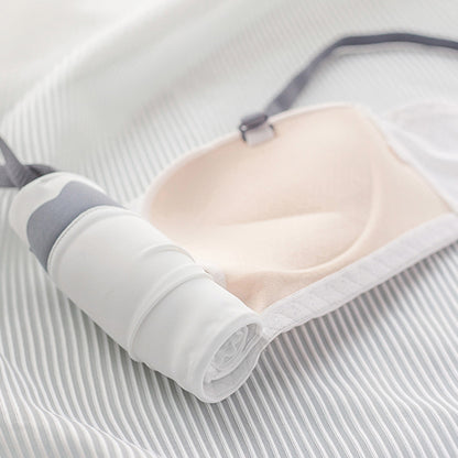 New For Women Gray Bra Sets Half Cup One-Piece Straps Bow Cotton Panties Push Up Underwear Sexy Lingerie Sets