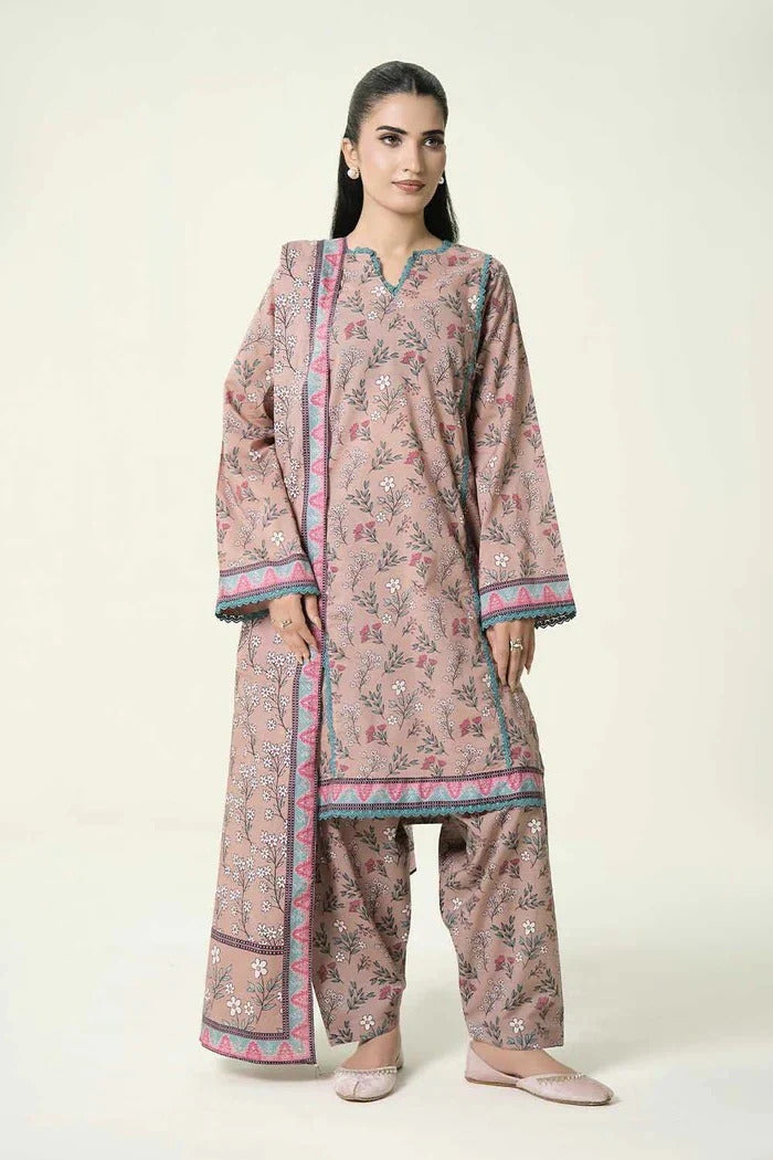 Unstitched Breeze Lawn Suit, All Over Stylish Printed Summer Wear Collection – Random Article VG- 81