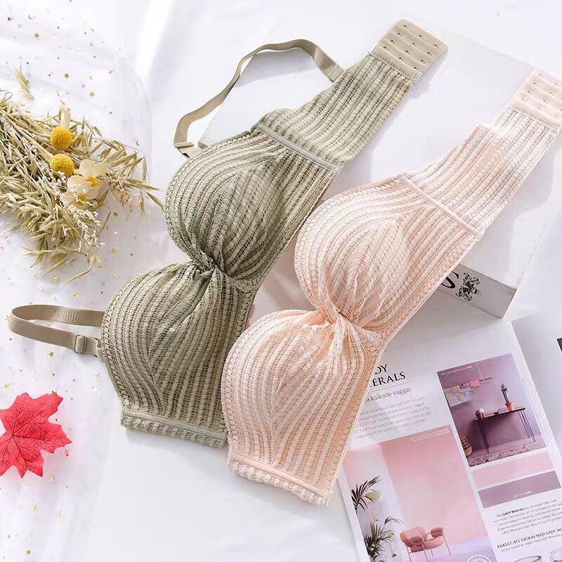 Women Skin Gray Sexy Lingerie Sets Wireless Lace Panties Padded Bras Push Up Bra Sets Underwear A B Invisible