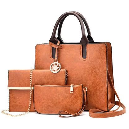 Women's Composite Bag 2024 New European & American Large Capacity Women's Handbag Two-piece Set Women's Shoulder Crossbody Bag