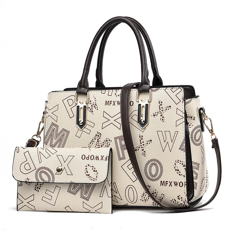2024 New Fashion 2 Piece Set Handbag Women Bags Large Capacity Women Single Shoulder Crossbody Bag Luxury Designer Shopping Bag