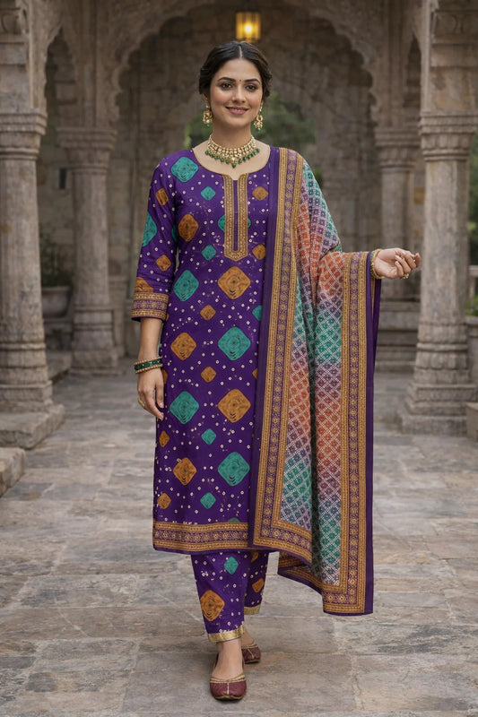 Swiss Lawn Unstitched 3 Piece Suit - A1771