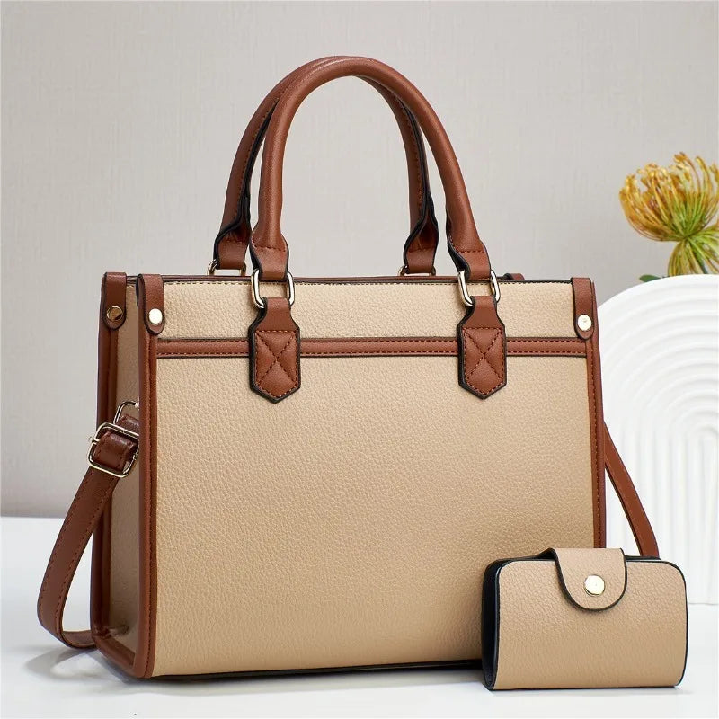 Fashionable Minimalist Women'S Handbag New Fashionable Contrasting Color Shoulder Bag With Large Capacity Casual Crossbody Bag