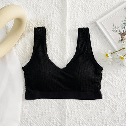 Lace Meshcrop Top Women Sexy Female Lingerie Breathable Underwear Wireless Padded Bandeau Streetwear Camisole