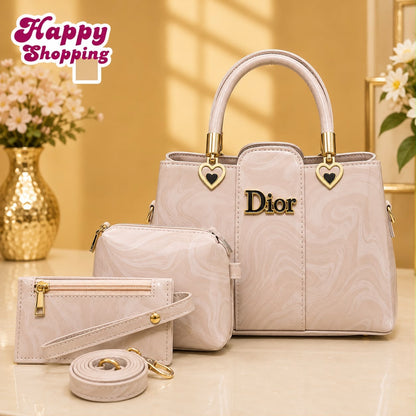 DiorMarbal Texture High Quality 3Pcs Shoulder Bag