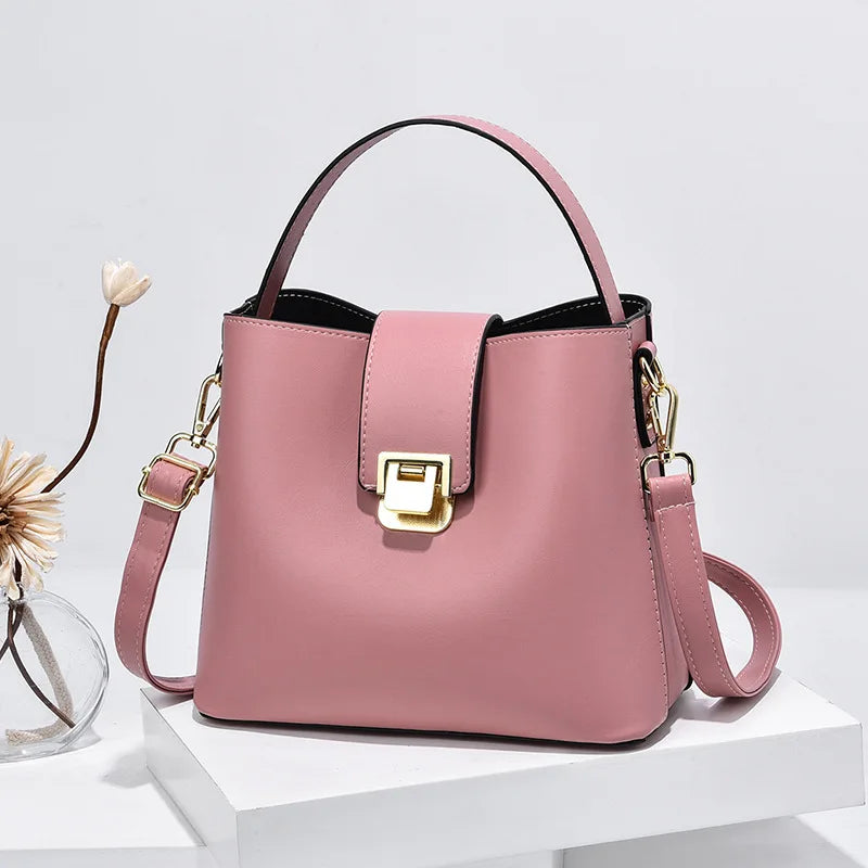 Elegant Women's Bucket Bag 2024 New Trendy Ladies Shopping Shoulder Bag Summer Luxury Designer Crossbody Bags Ladies Handbag