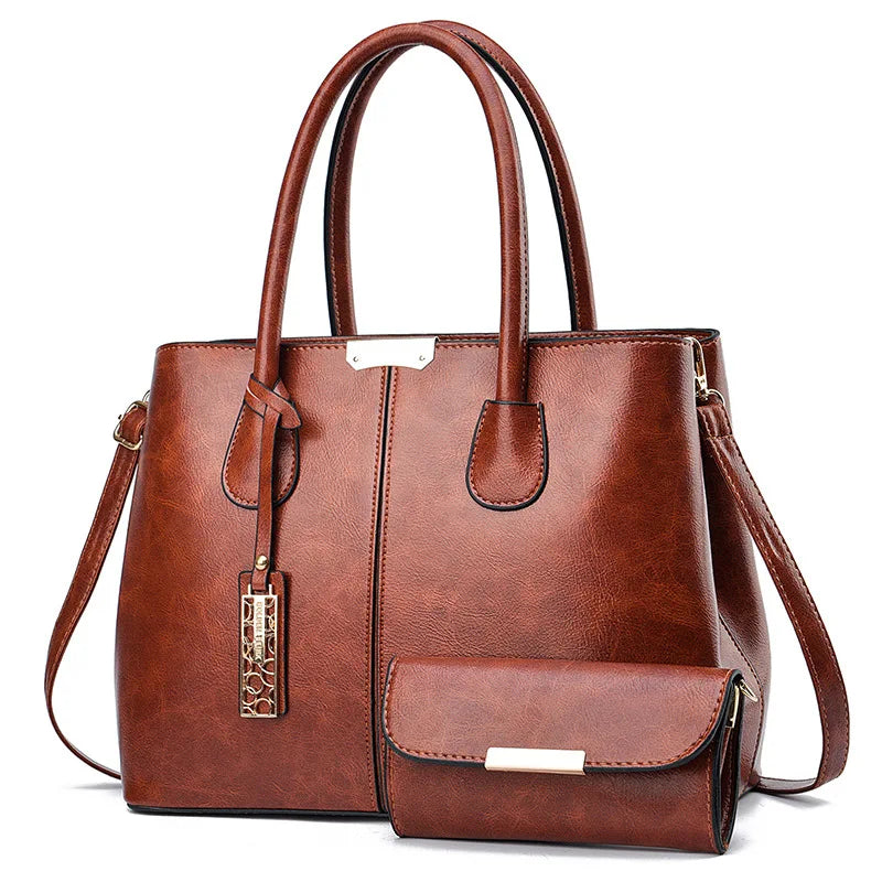 Two Piece Set Women Handbags Ladies Large Tote Bag Female Square Shoulder Bags Bolsas Femininas New Fashion Crossbody Bags women