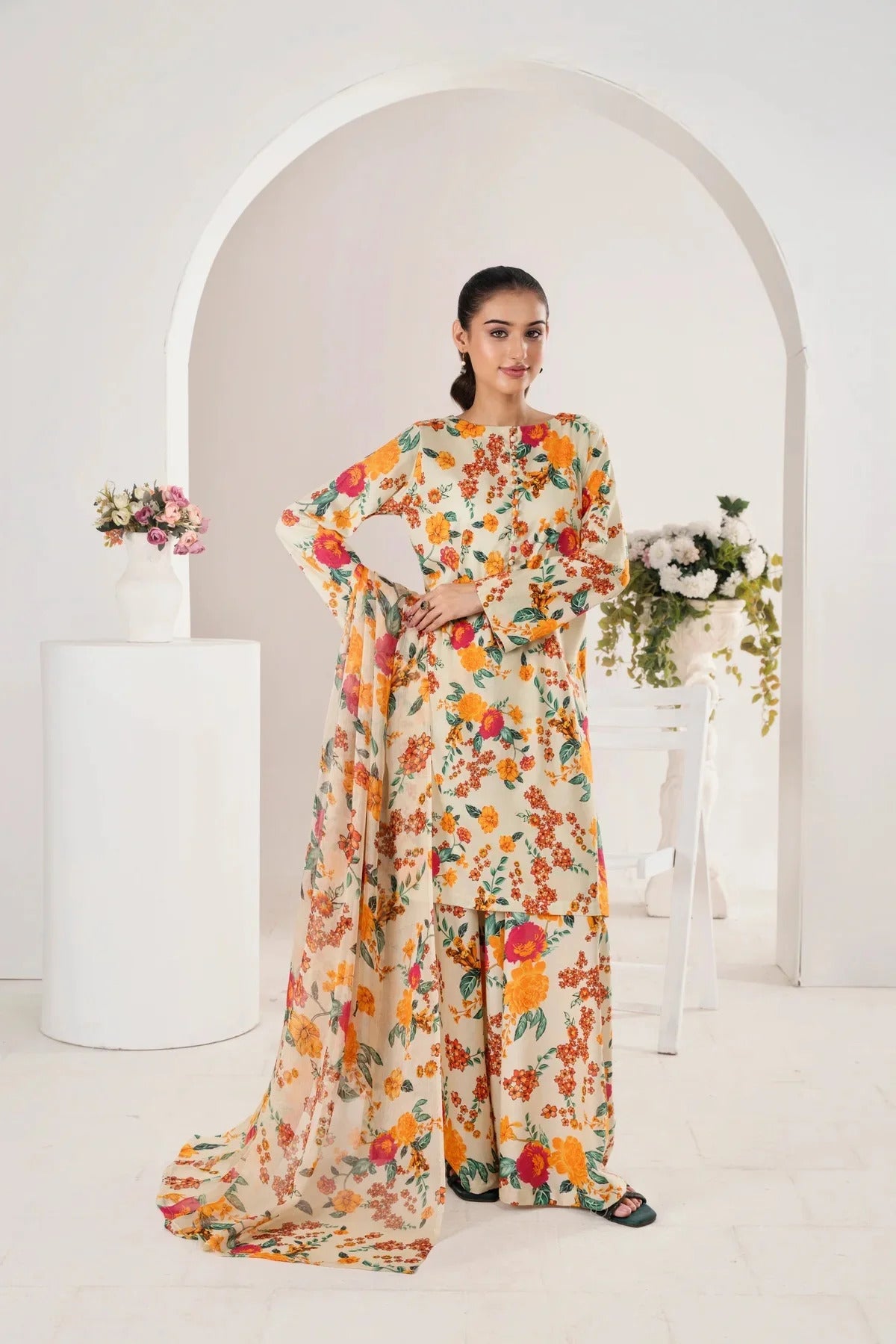 Unstitched Breeze Lawn Suit, All Over Stylish Printed Summer Wear Collection – Random Article VG- 50