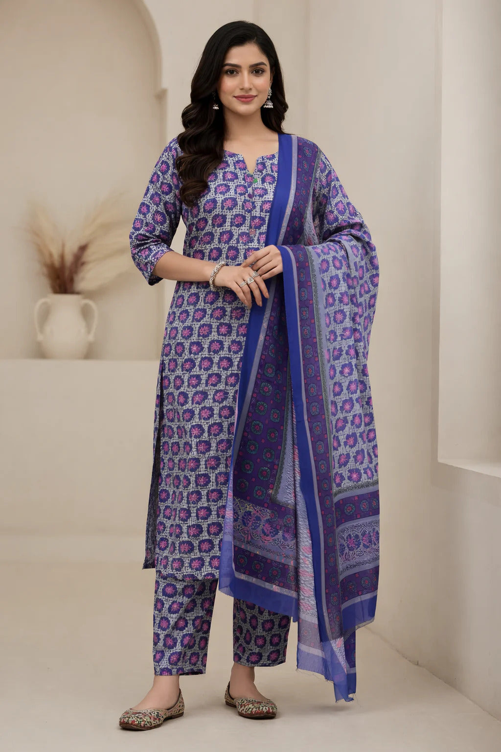 Swiss Lawn Unstitched 3 Piece Suit - A1718