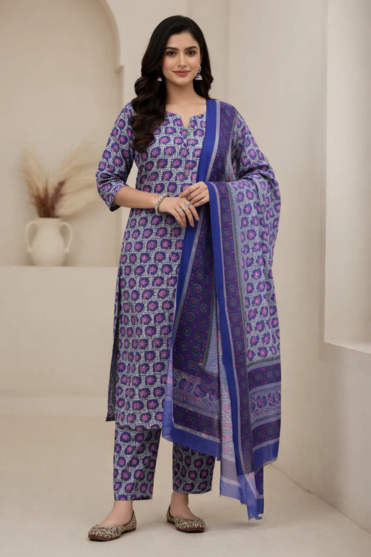 Swiss Lawn Unstitched 3 Piece Suit - A1718