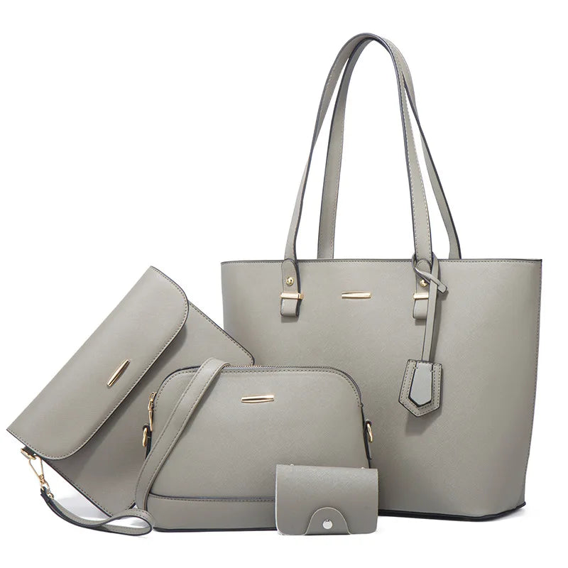 4 Sets Luxury Leather Handbag for Women 2024 Designer Female Shoulder Crossbody Bag Ladies tote bag Sac A Main