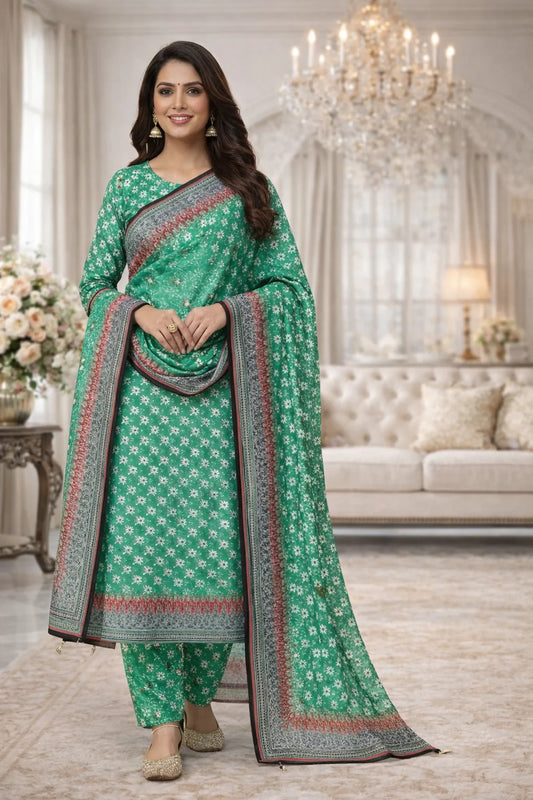 Swiss Lawn Unstitched 3 Piece Suit - A1812